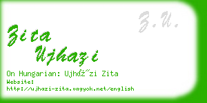 zita ujhazi business card